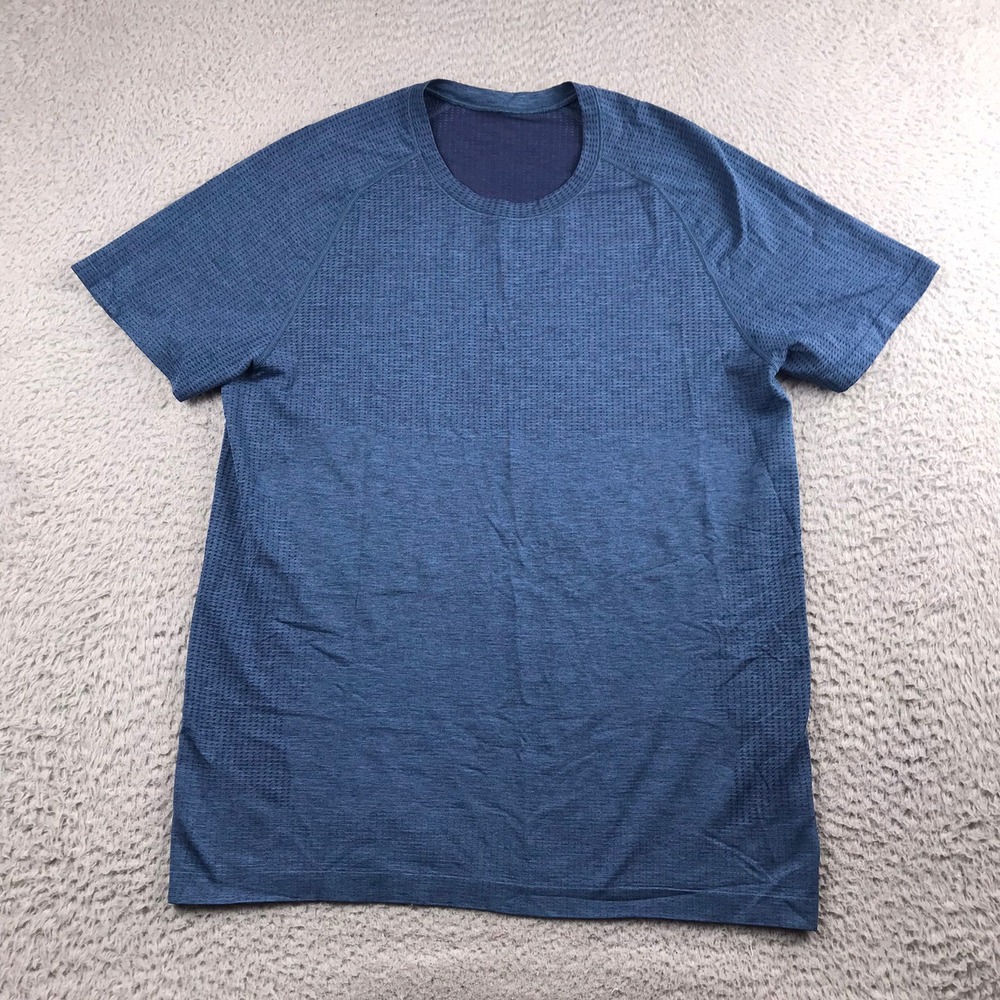 Lululemon Metal Vent Tech Shirt Mens L Blue Short Sleeve Training Top